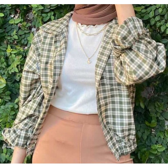 KEM KERLITA PLAID SHIRT / KEMEJA CROP / KEMEJA KOTAK CROP