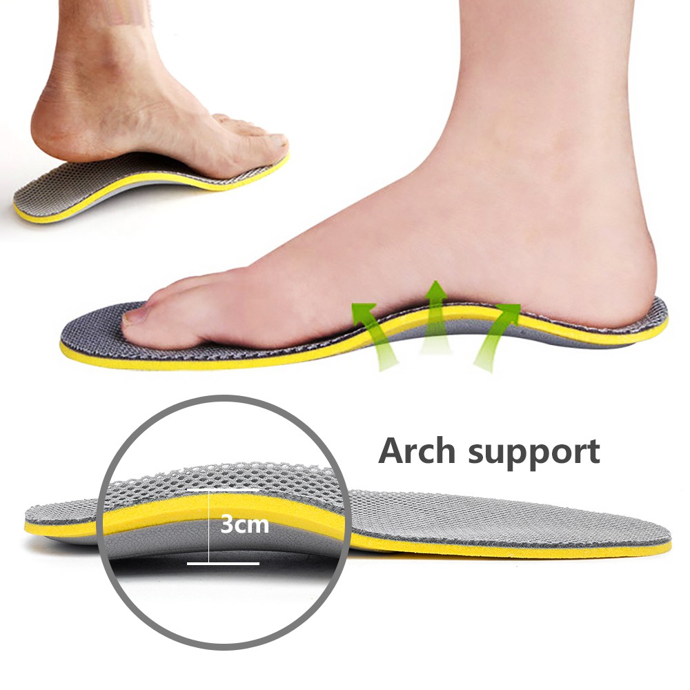 Cushion Pad Kaki Pria dan Wanita, Insole Sisipan Sepatu Orthotic untuk Perawatan Kesehatan Kaki Elbow Varus  Ukuran 35-46