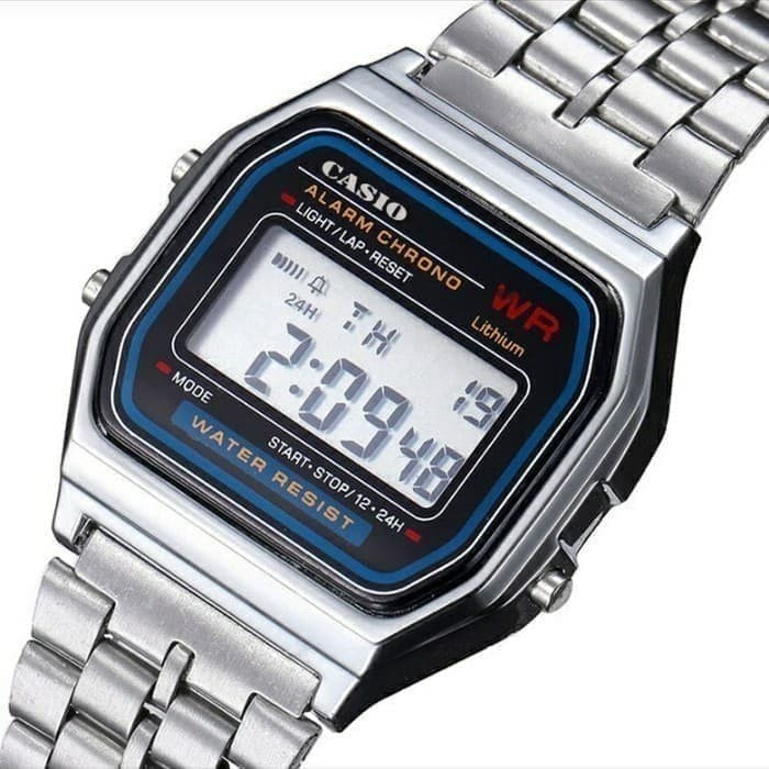 Casio Retro A159WA-N1DF Digital Dial Stainless Steel Strap