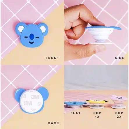 Popsocket BT21 BTS KPOP Karakter 3D Import Pop Socket Phone Holder Bracket Import