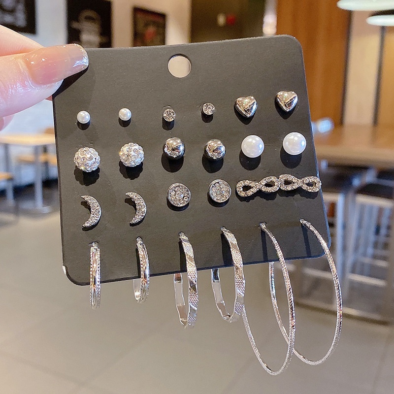 17KM Fashion Pearl Butterfly Earring Set Crystal Tassel Elegant Stud Earrings Gold Earrings Women Jewelry Accessories-49