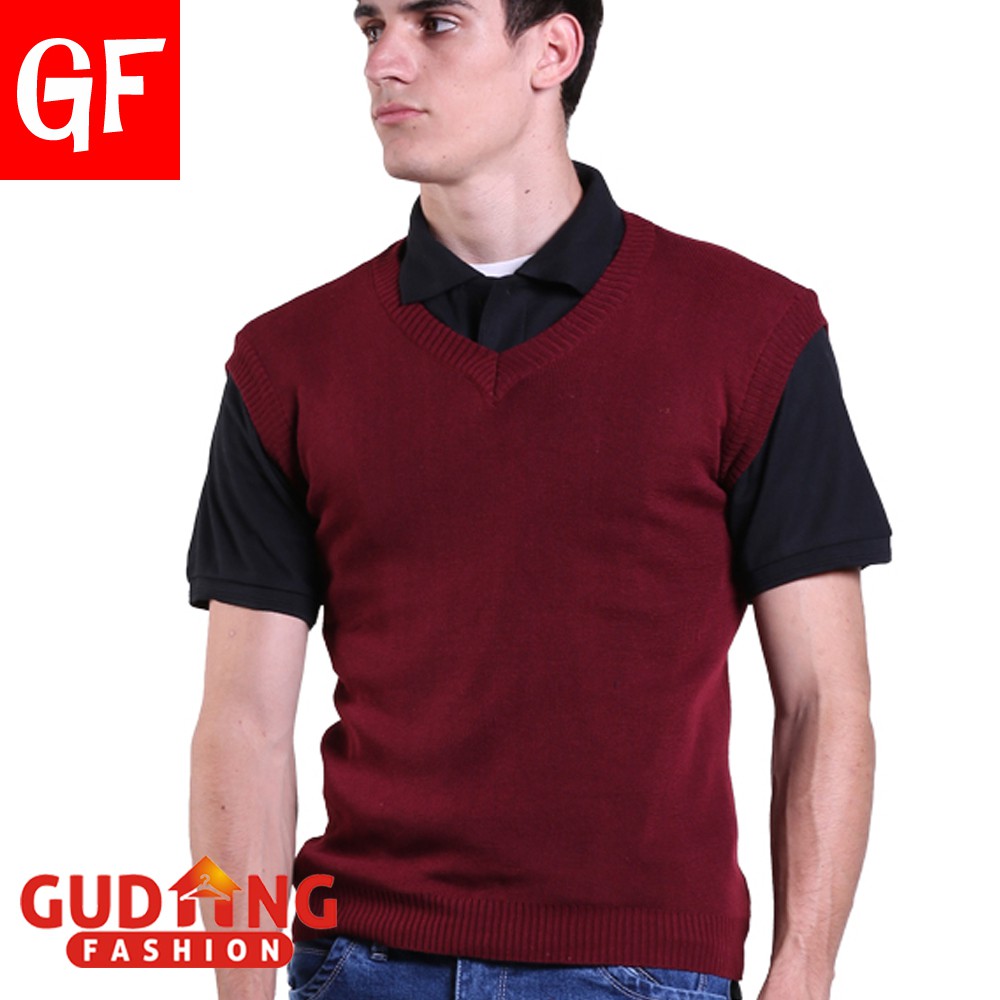 Waistcoat Pria Polos Rajut - ROM 436