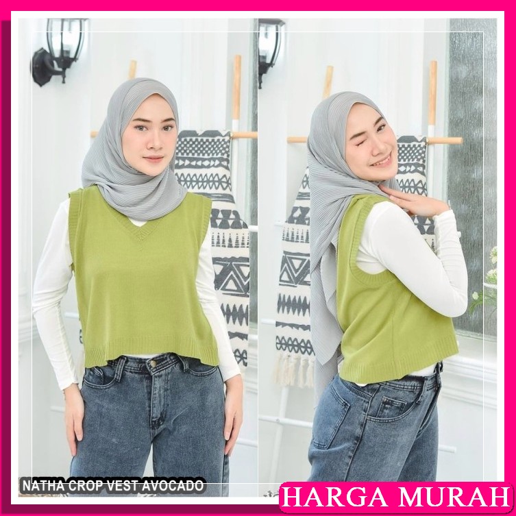 Mizu Vest Rompi Cewek Bestseller Bahan Rajut Tebal Lembut Hang CO962 Rompi Rajut Wanita Natha C