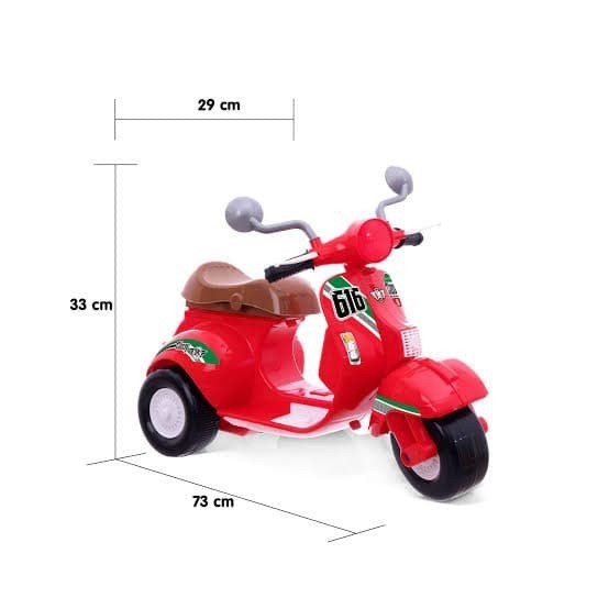 MV 616 - Mainan Motor Vespa Anak - Mini Scooter