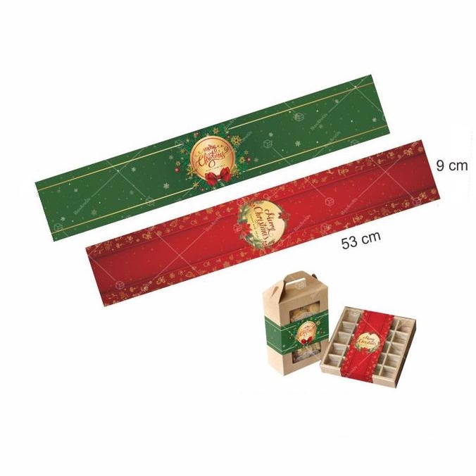 

[COD] Hiasan Sleeve Sabuk Box / Paperbelt Christmas / Label Packaging Natal [COD]