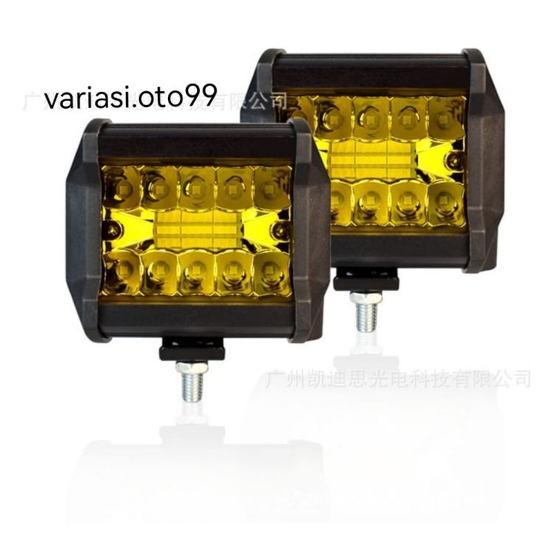 LAMPU TEMBAK SOROT LED CREE CWL 57W 20MATA LED PUTIH &amp; KUNING LAMPU TEMBAK MOBIL DAN MOTOR