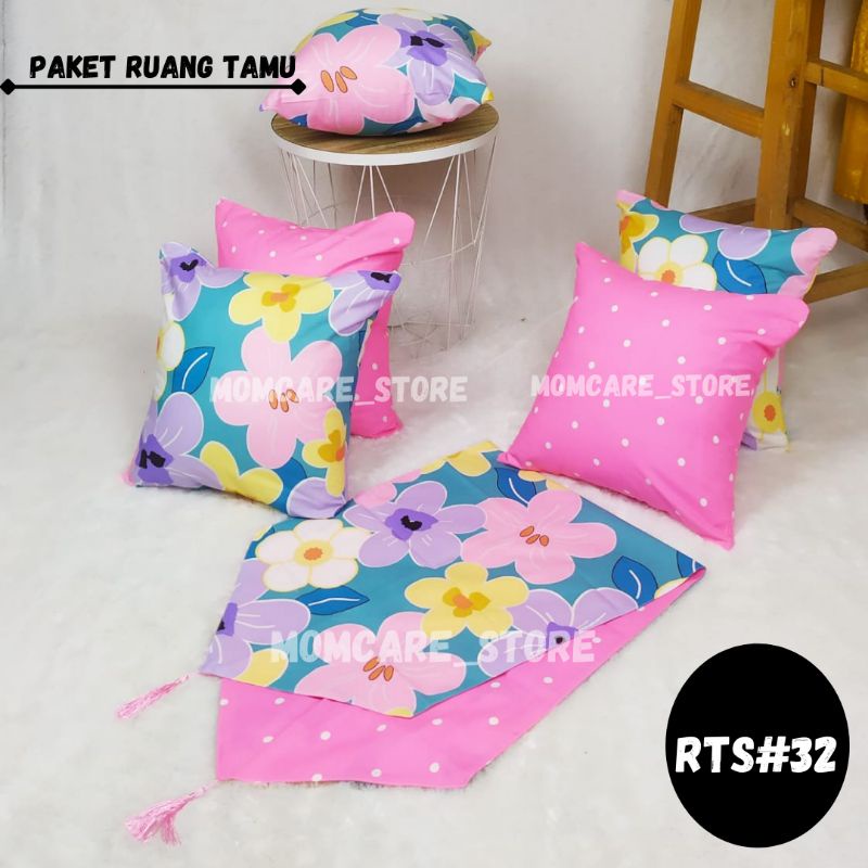 PAKET TAPLAK MEJA + 5 SARUNG BANTAL