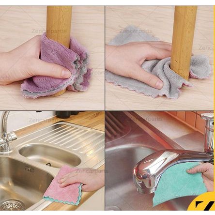 KAIN LAP ANTI MINYAK Piring Dapur Meja Microfiber Cuci Hand Towel Mini