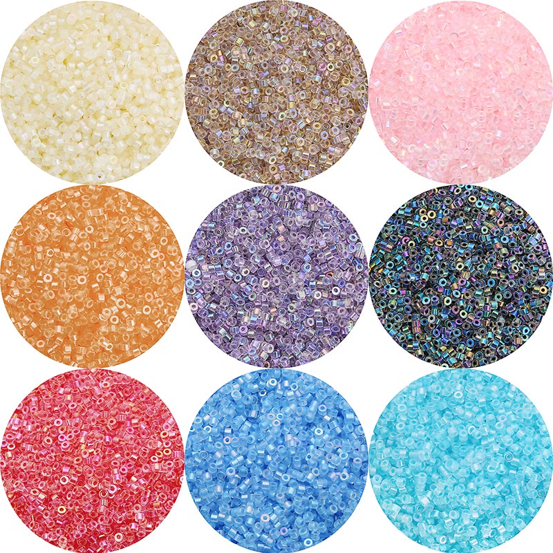 10g Kurang Lebih 1000pcs/Lot 2mm Seragam Yang Sangat Baik Becautiful Warna Biji Kaca Manik-Manik Beras Untuk Bordir Perhiasan DIY Membuat Aksesoris