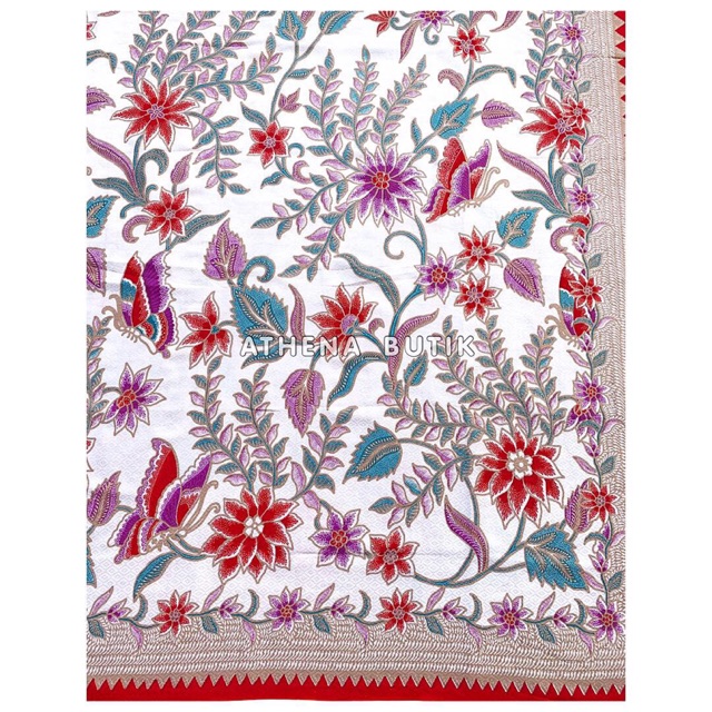 Batik Dolbi Dolby Doby Dobby Dobi Kain Seragam Bahan Dasar Warna Putih Pink Pastel Tumpal Ungu Kupu