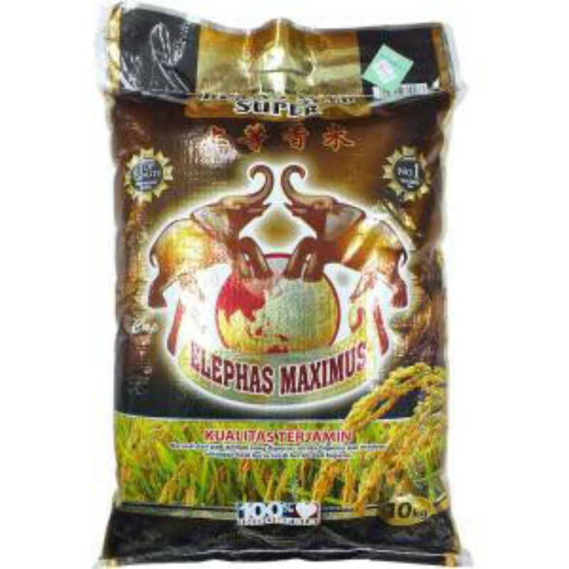 

Beras Slyp Super Cap Gajah Elephas Maximus 10kg