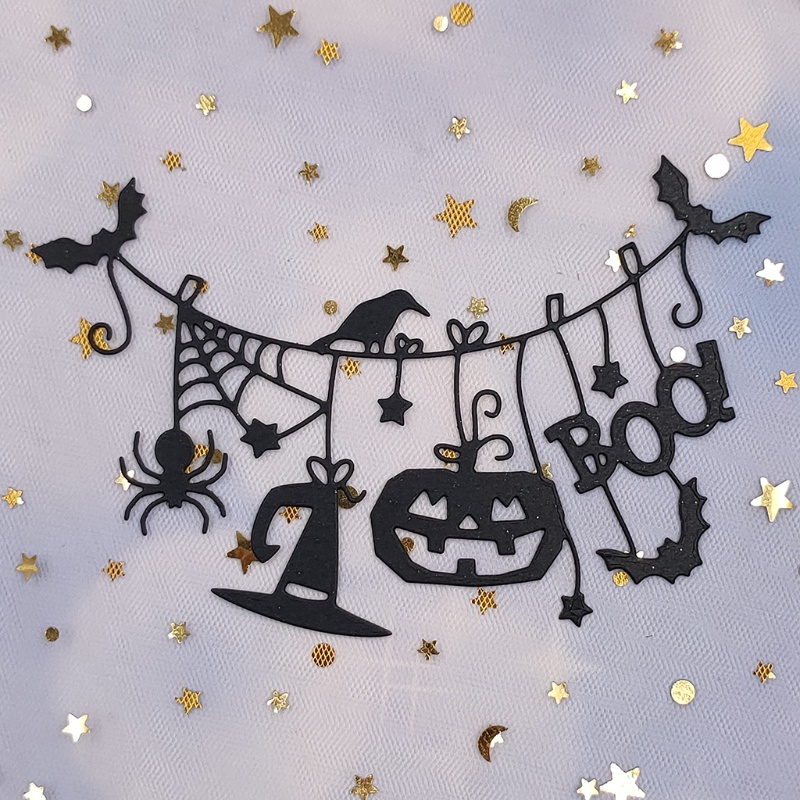 Cetakan Stensil Cutting Dies Motif Labu Halloween Bahan Metal Untuk Scrapbook / Craft DIY