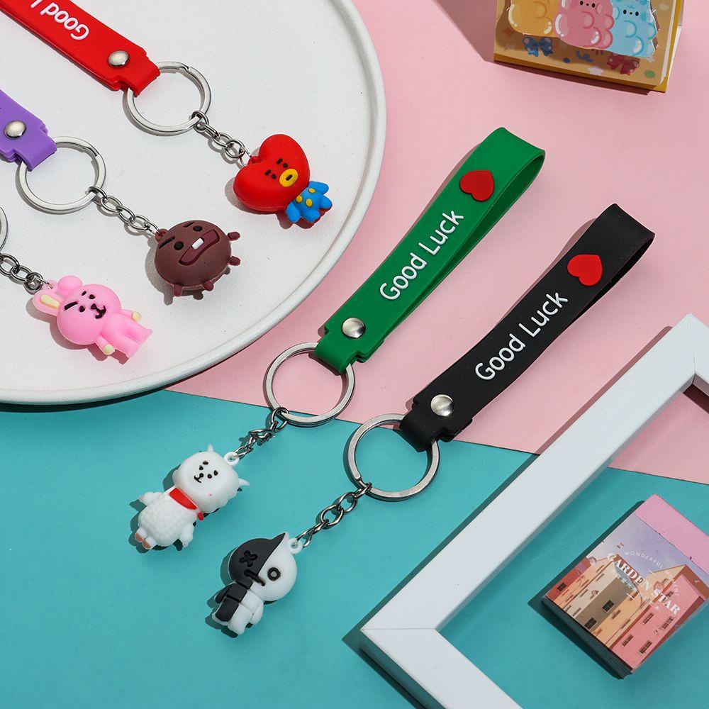 Preva Gantungan Kunci Portable BT21 3D Kartun Silicon Multi Fungsi Bangtan Boys