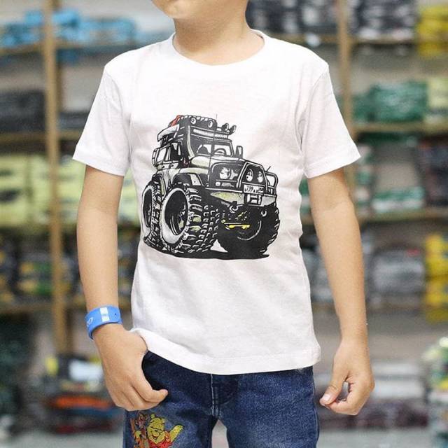 JEEP PUTIH KAOS ANAK TERLARIS BAJU ANAK KAOS DISTRO JEEP PUTIH KAOS ANAK TERLARIS BAJU ANAK KAOS DISTRO