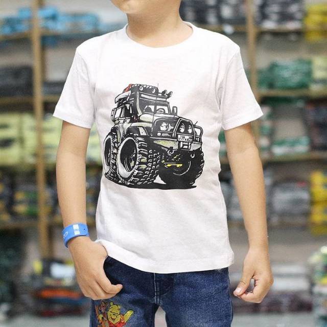  JEEP  PUTIH KAOS ANAK  TERLARIS BAJU  ANAK  KAOS DISTRO 