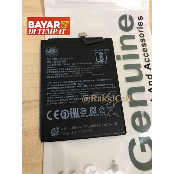 REDMI 5 PLUS - 100% ORIGINAL Baterai Batery Batre Batrai Battery Battre Batery Xiaomi Redmi 5 Plus .