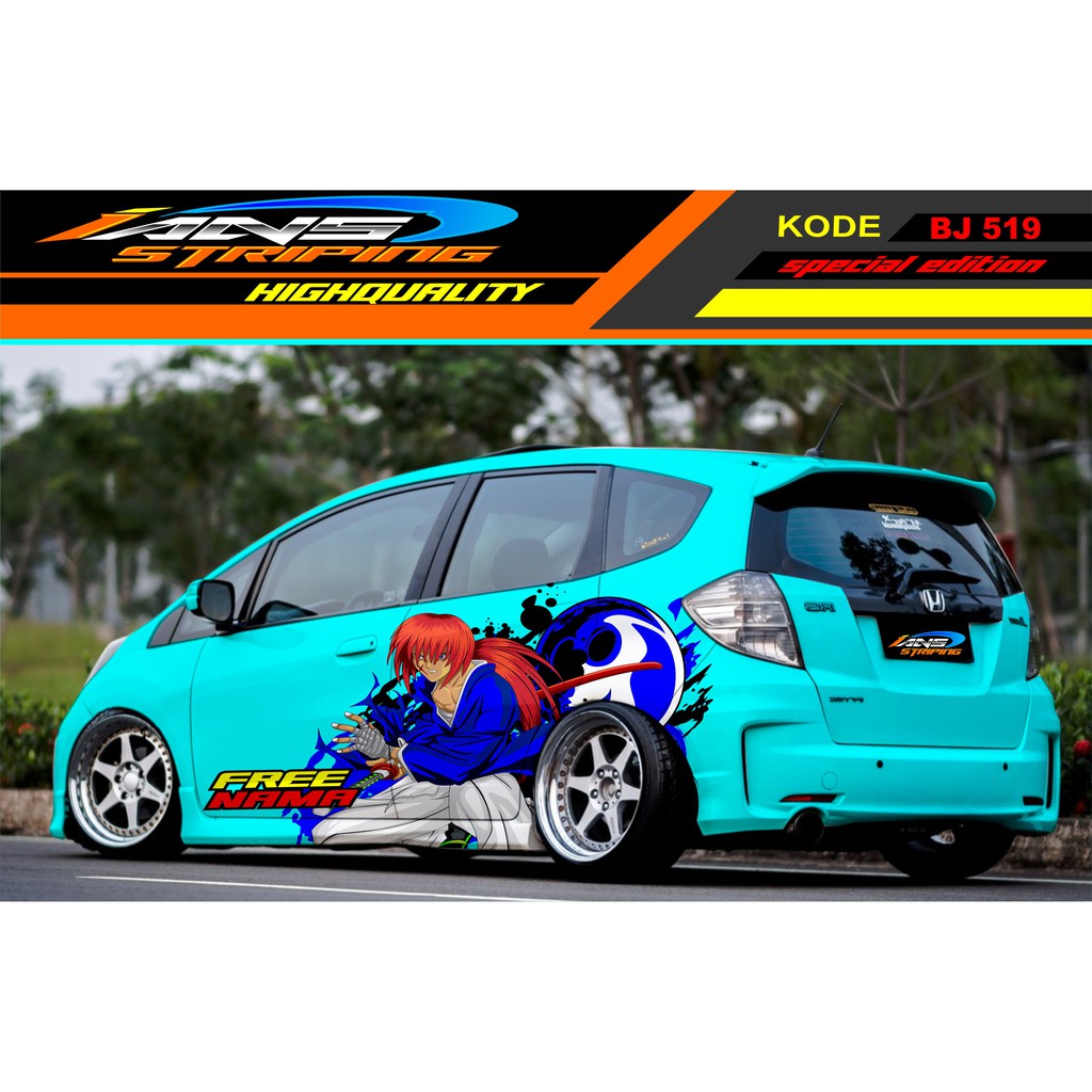 STICKER MOBIL HONDA JAZZ SAMURAY / STCKER MOBIL BRIO AGYA AYLA SIGRA AVANZA / STIKER SAMPING MOBIL