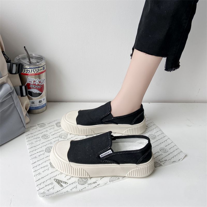 [GROSIR][COD] SEVEN_DAY SEPATU SNEAKERS WANITA KOREA IMPORT CASUAL KANVAS SHOES HITAM FQ-581