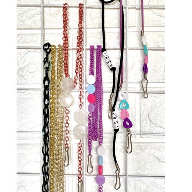 STRAP MASK / RANTAI CHAIN / TALI MASKER / KALUNG MASKER / GANTUNGAN MASKER / PURPLE LILAC / KEKINIAN