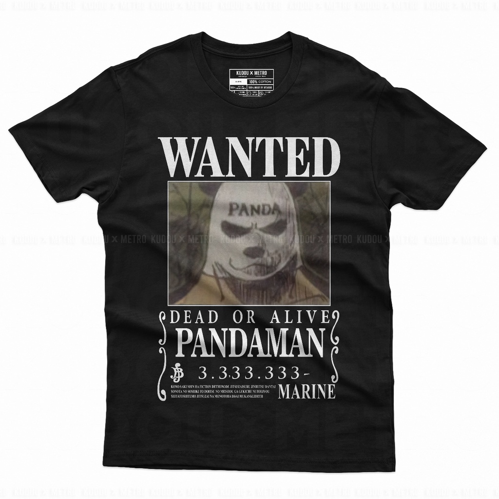 Tshirt Pandaman Wanted Anime Manga Premium Unisex