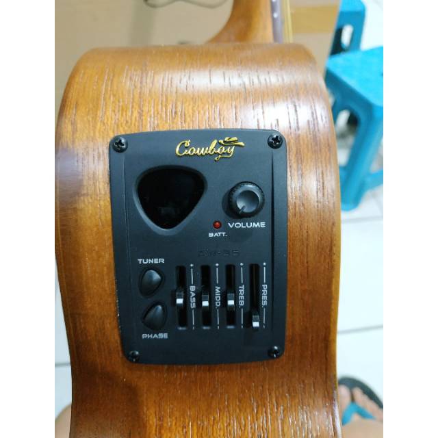 Gitar Akustik Elektrik Original Cowboy Natural GW-2 NA Murah Jakarta EQ TUNER Cowboy