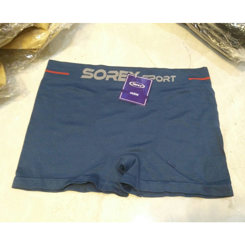 (1biji) Cd Pria Sorex M 3802 Rajut Seamless | Cd Boxer Cowok |jx