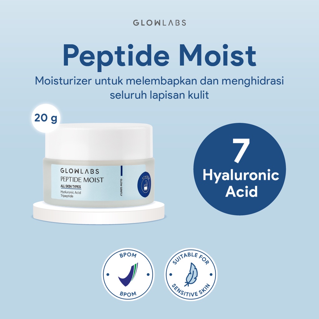 GLOWLABS Peptide Moist 20gr &amp; 40gr - Moisturizer untuk Melembabkan Wajah