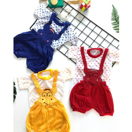 setelan kodok bayi / all size fit to 0-12 bulan / Real Picture