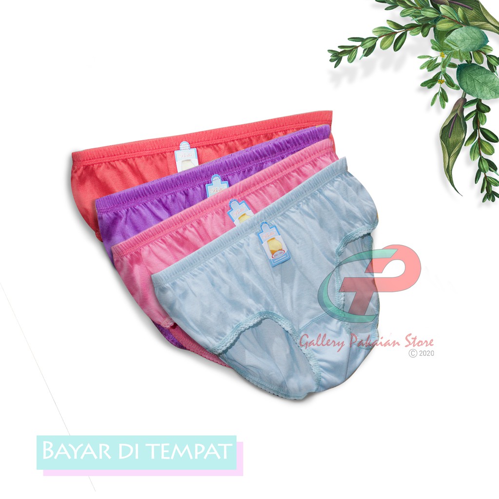 CD CELANA DALAM WANITA POLOS MURAH BELLA ORIGINAL bahan katun halus lembut ukuran jumbo M.L.XL.XXL