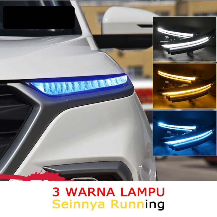 Lampu DRL Wuling Almaz Daytime Running Light 3 Warna LED biru sein run