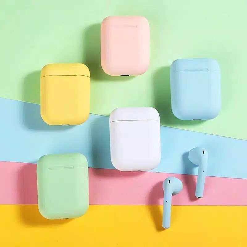 Headset Bluetooth InPods 12 Macaron TWS InPods i12 Headset Wireless Sport InPods12 Earphone Wireless-3