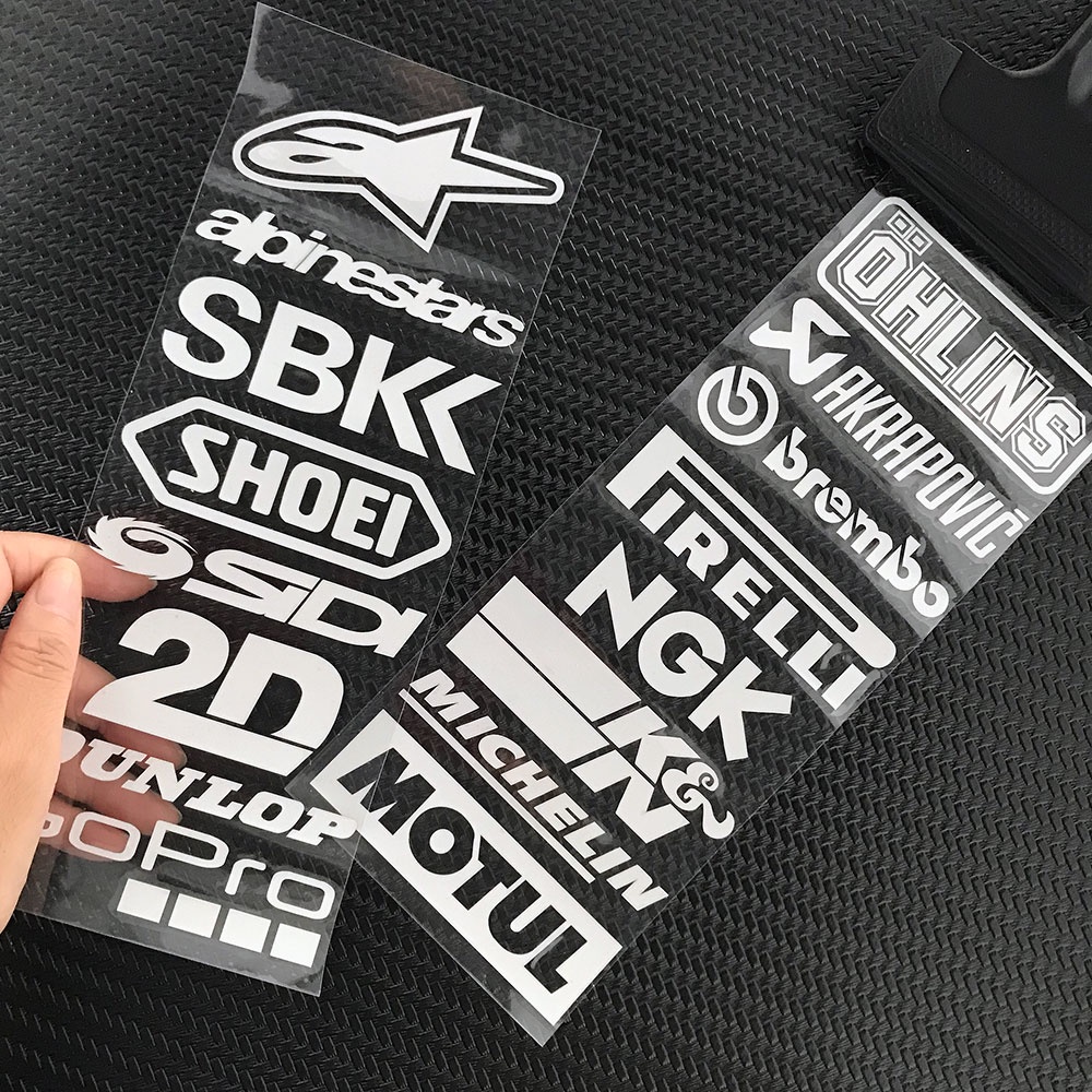 2pcs / Set Stiker Reflektif Motor Seri MOTOGP SBK 2D Sponsor