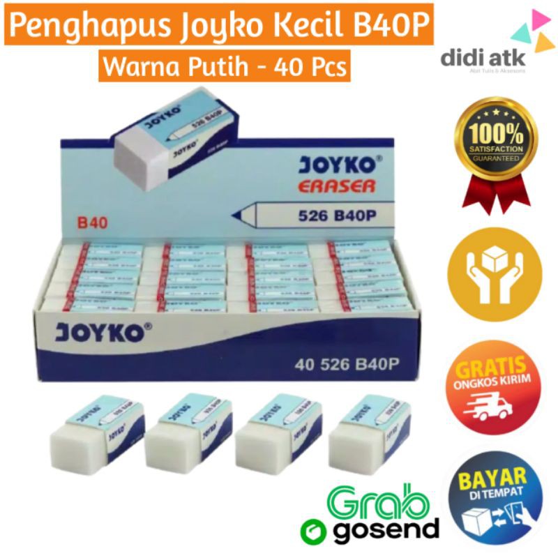 

Penghapus Joyko 526-B40P 1 Box 40 Pcs Putih