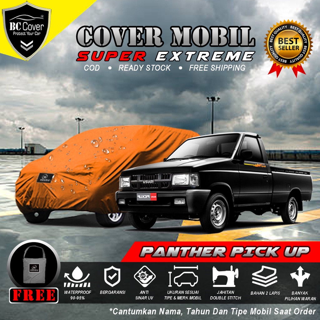 Body Cover Mobil Panther Pickup Outdoor Waterproof / Sarung Mobil Panther Pick Up Waterproof / Selimut Tutup Isuzu Pickup Penutup Mantol Kerudung Mantel Mobil Pick up Panther Waterproof Outdoor Anti Air