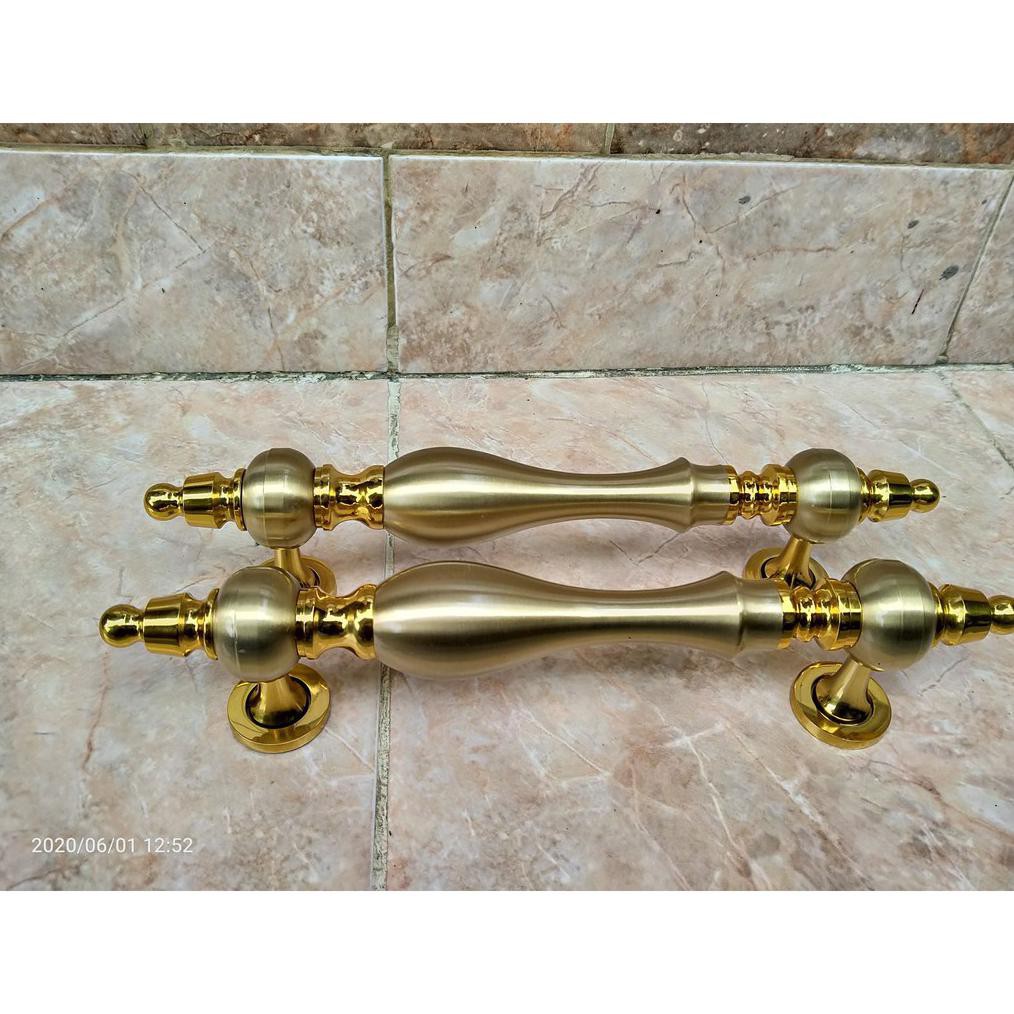 Handle pintu rumah / Gagang pintu rumah / handle pintu kuningan vas gold 29cm Terbaik