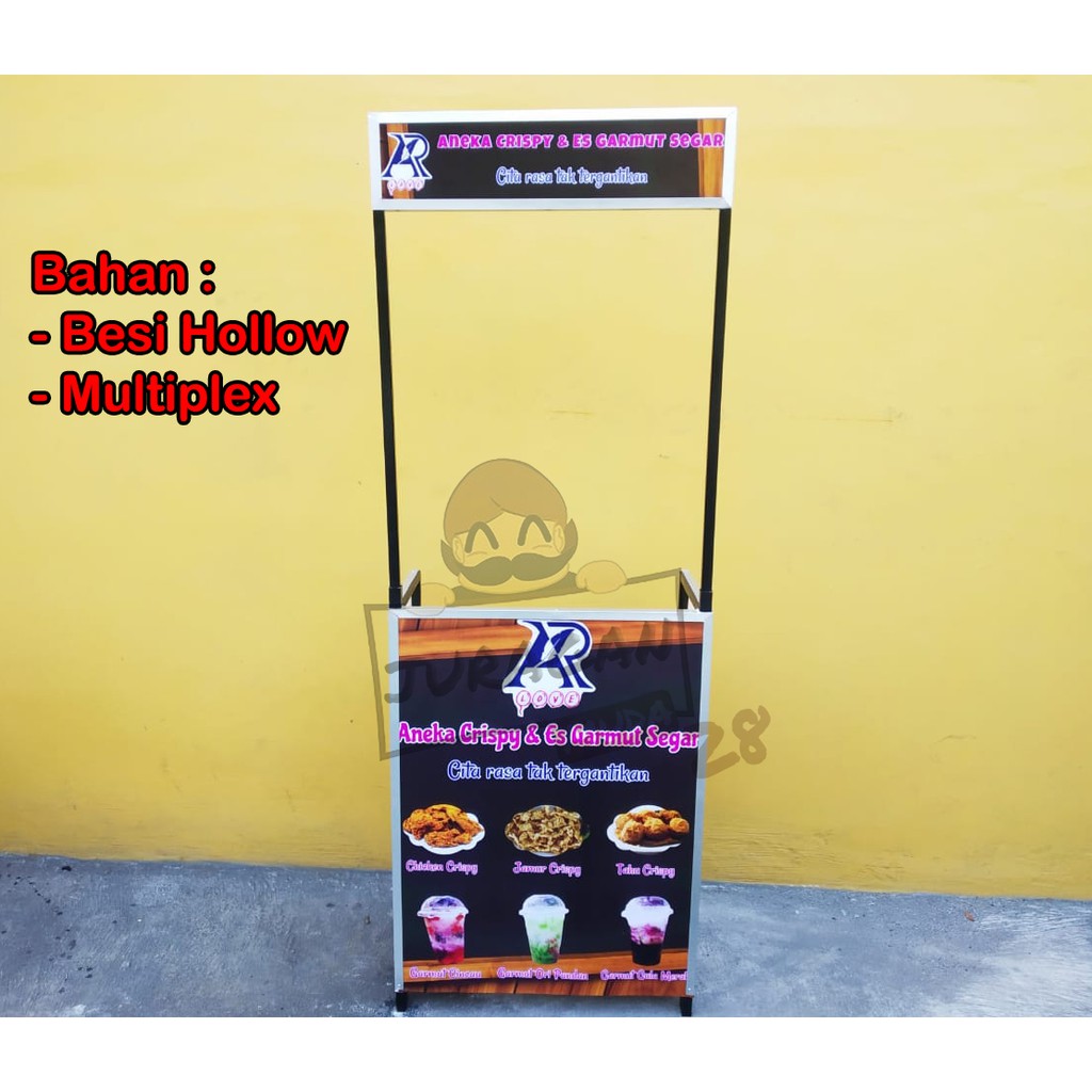 Gerobak Lipat / Booth Portable / Booth Lipat versi Ekonomis + Banner