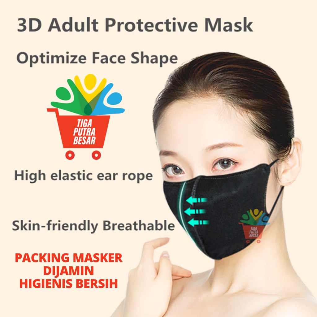 MASKER DUCKBILL WARNA PUTIH 10 PCS - MASKER IMPOR KOREA GOOD QUALITY