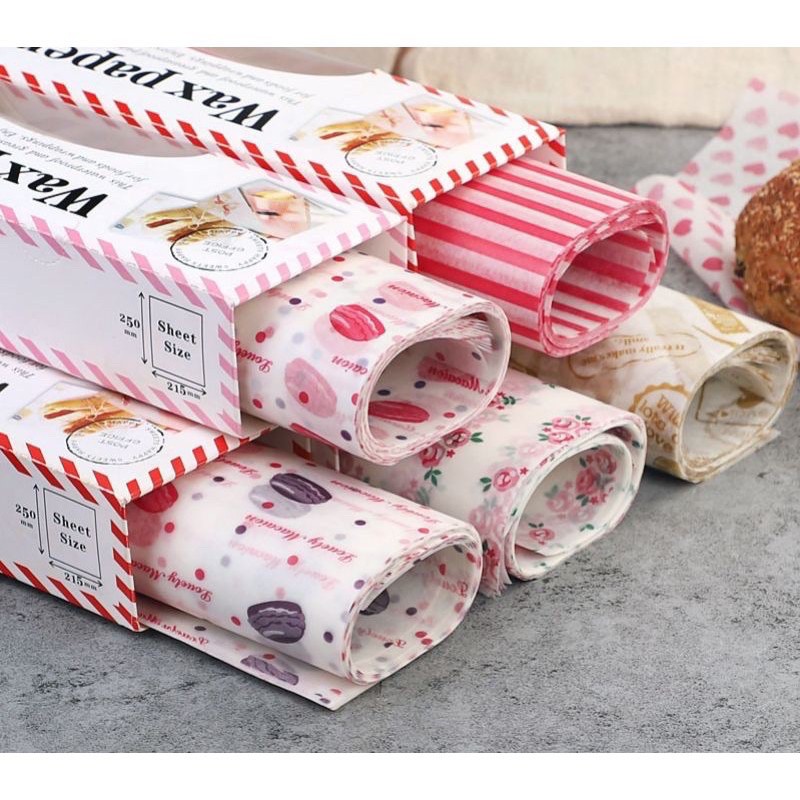 

wax paper / baking paper motif / kertas roti