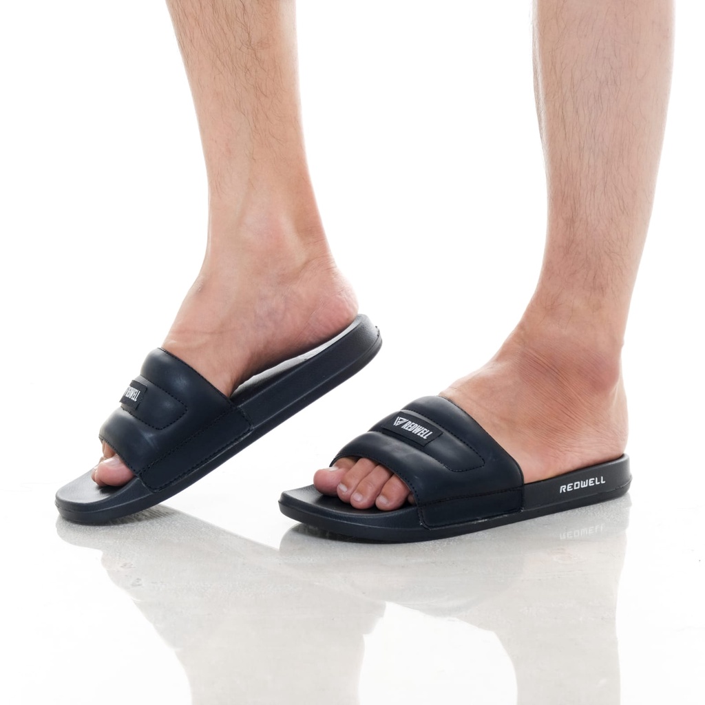 Sandal Slide Pria Terbaru Sandal Selop Sendal Slipon Full Black / GRATIS ONGKIR BAYAR DITEMPAT