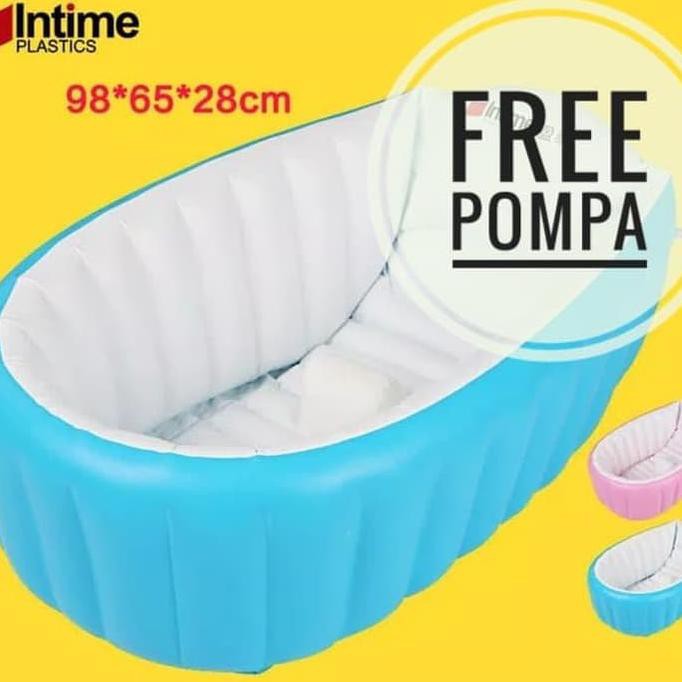 Diskon Kolam Bak Mandi Bayi Bahan PVC Aman Di Gunakan / Intime Baby Bath Tub - Biru Terbaru