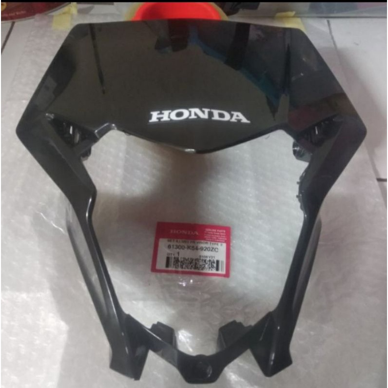 VISOR COVER TOTOK BATOK LAMPU DEPAN CRF150 L CRF 150 L HITAM ORI AHM