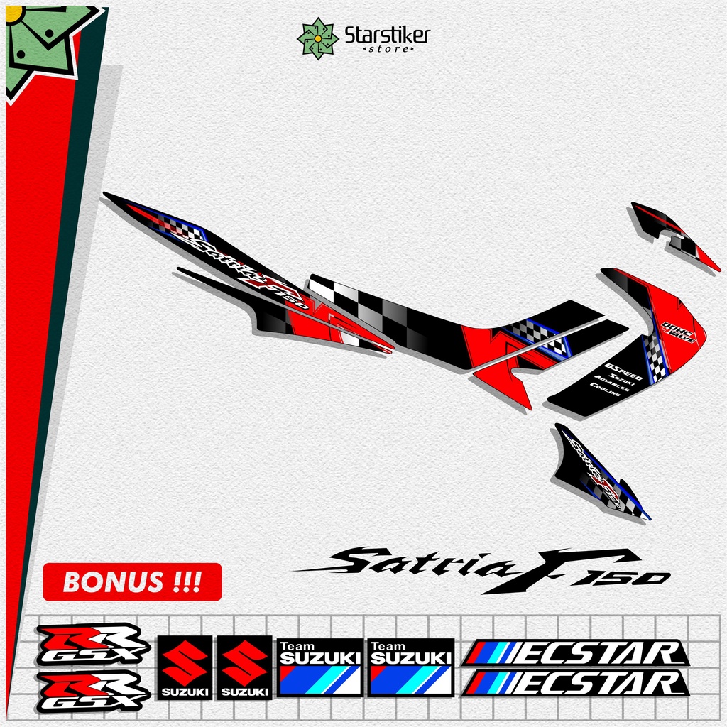 STRIPING SATRIA FU BARONG / R 150 / RAIDER 150 / 2012 / 2013 / SATRIA F 150 / SATRIA F150 / STOCK DE