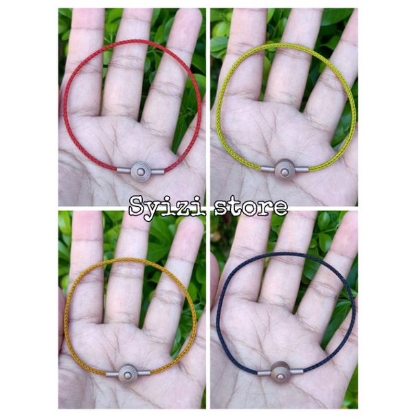 (free stoper 2mm) gelang tali kuncian tombol 2mm tali 2mm/gelang waterproof bisa request ukuran (free 2karet)