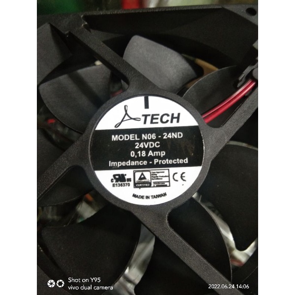 FAN DC ATECH 24V 9CM MADE IN TAIWAN kipas dc