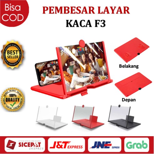 Pembesar Layar F3 Smartphone 3D Ukuran 12 Inch 10 Inch