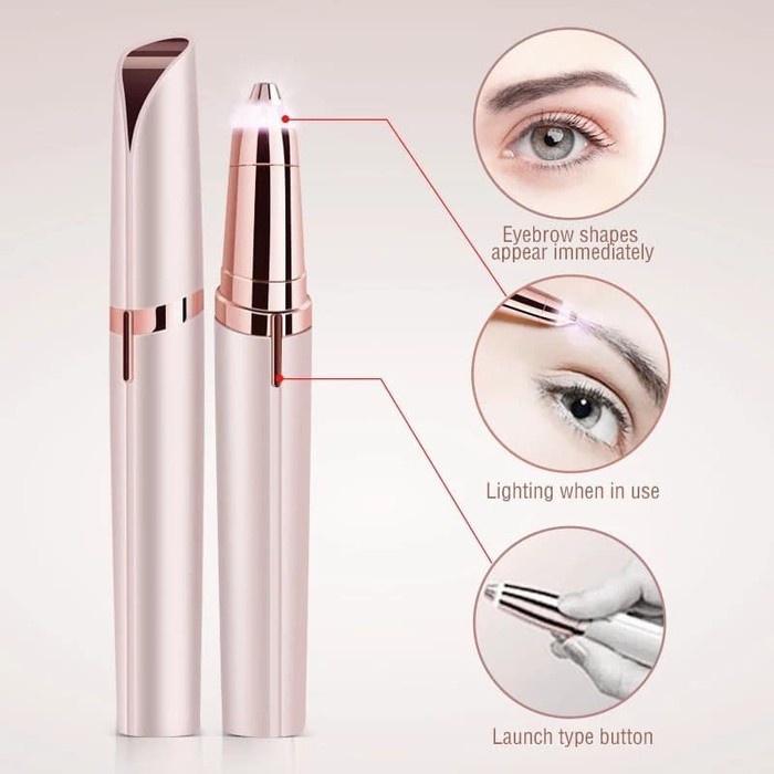 Eyebrow Trimmer Cukur Gunting Alis Elektrik Portable Wanita Travel