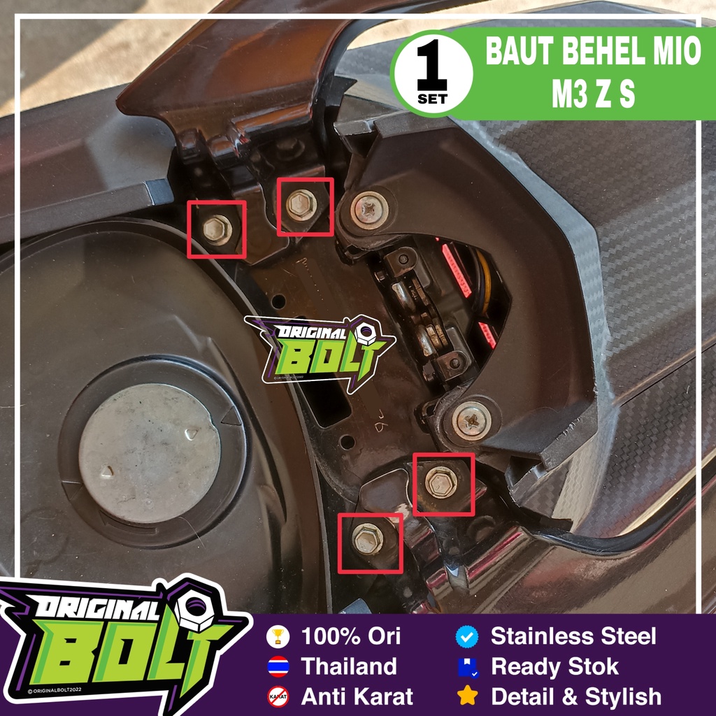 Baut Probolt Behel Mio M3 S Z Stainless Heng King Nut Thailand