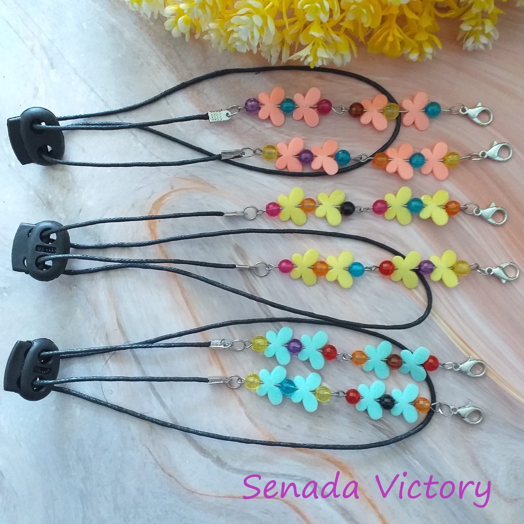 Senada Victory Kalung Masker Dua Kupu Kupu Susun 2 IN 1 Konektor Masker SVM0012