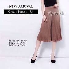 257 CELANA KULOT PLISKET PENDEK MURAH POLOS PLEATED PANTS SALE 7/8