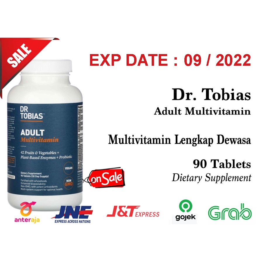SALE Dr Tobias Adult Multivitamin 90 Tab Multivitamin Dewasa Lengkap ORI USA